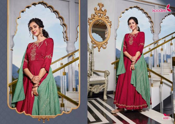 Sundra 3 By Koodee Wedding Wear Long Gown With Dupatta Wholesale Price In Surat
